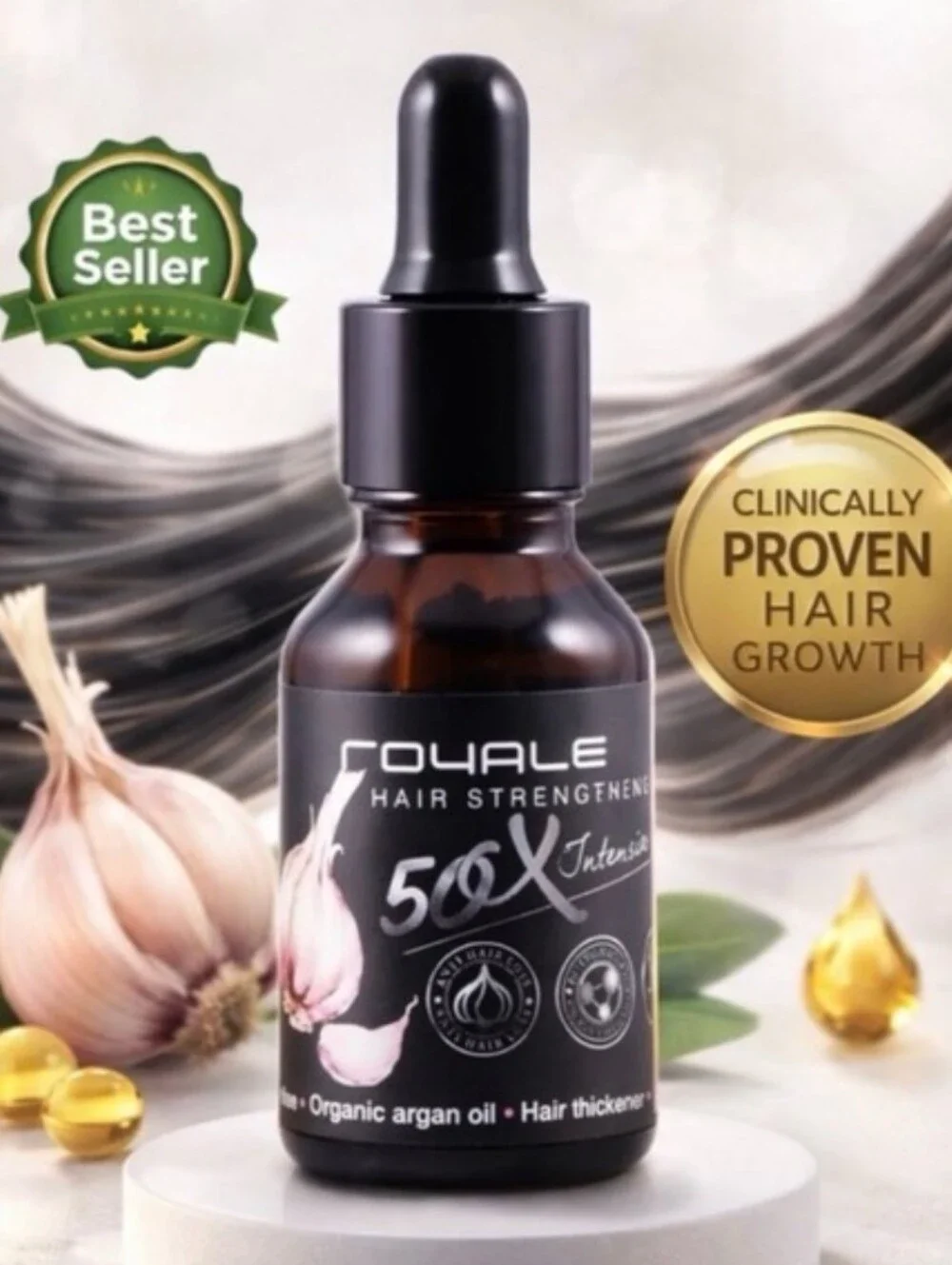 Royale 50X Intensive Hair Strengthener - Brown Dropper Bottle